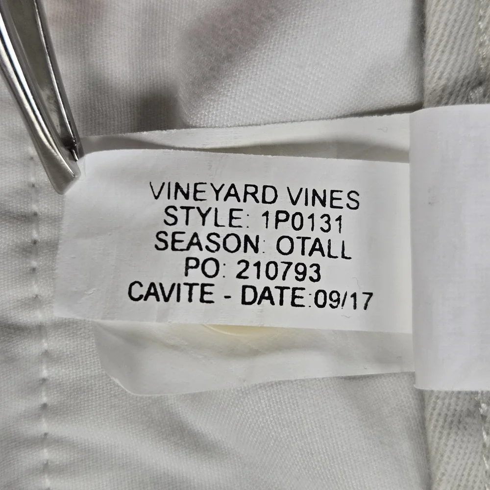 Vineyard Vines Slim Fit Club Pant 35x32 Khaki Chinos Preppy Coastal Stone Beige
